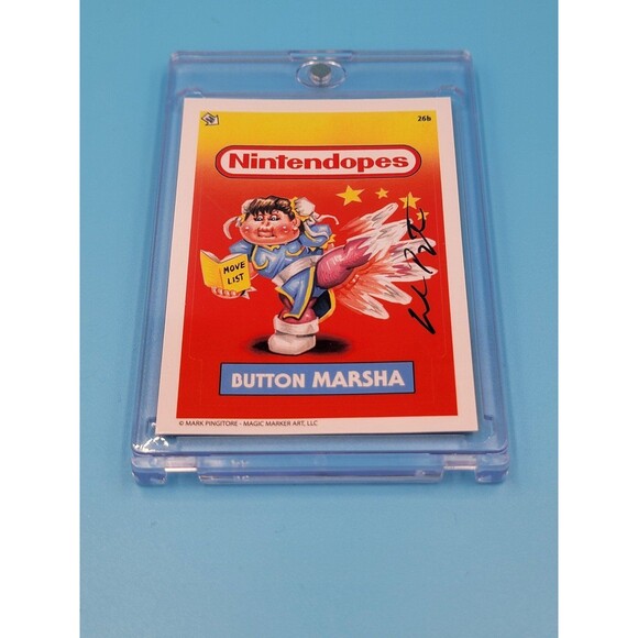 Nintendopes Button Marsha 26b Autographed Mark Pingitore - Picture 1 of 2